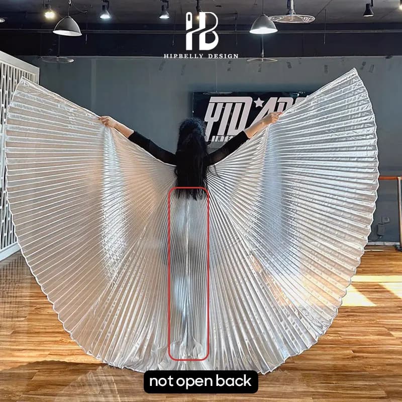 Ailes Isis de danse du ventre pour adultes, argent, accessoires de spectacle d'aile à 360 degrés, Co
