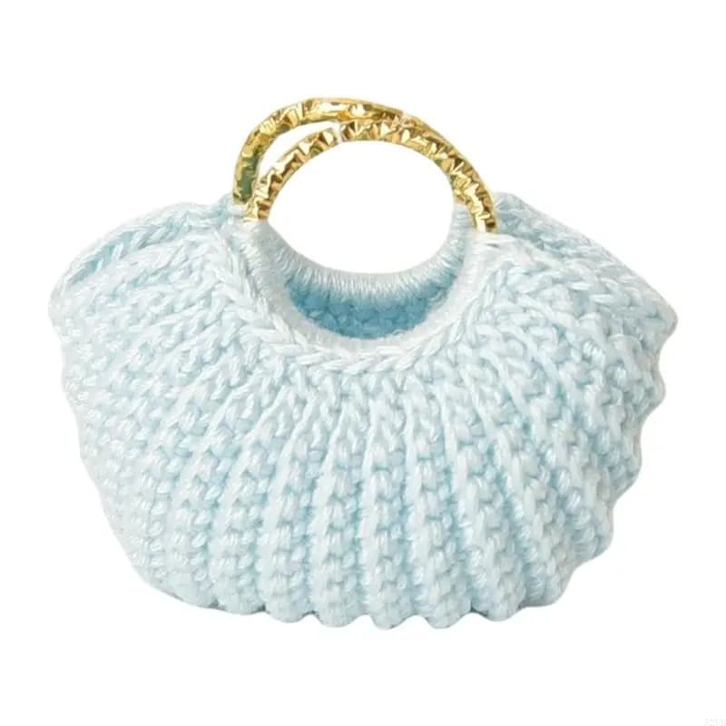 à main poupée en Crochet Miniature, accessoire pour le poupée, d'exposition à poignée arquée avec co
