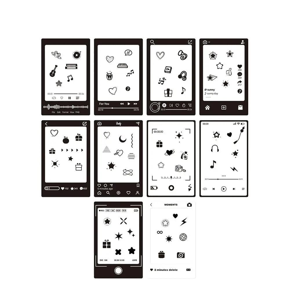 Autocollant de cadre photo universel coloré, autocollants décoratifs pour animaux de compagnie, bric