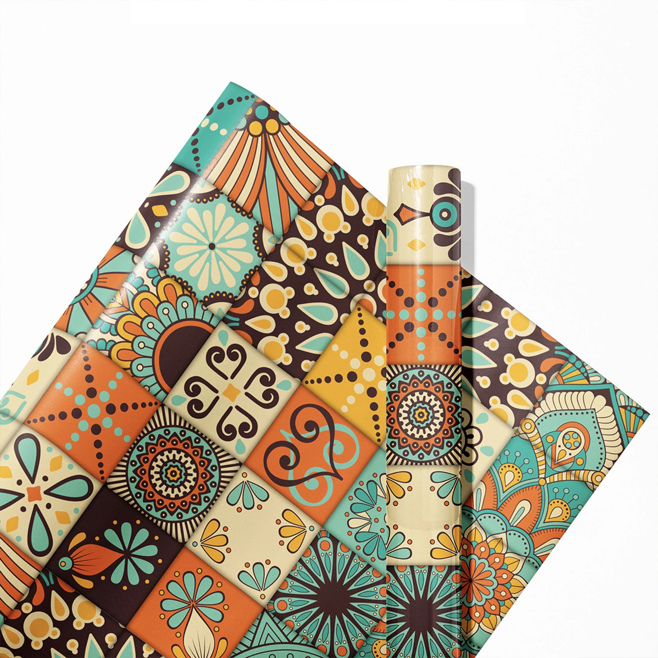 Autocollant mural créatif pour la décoration de la maison, papier peint de style méditerranéen pour 