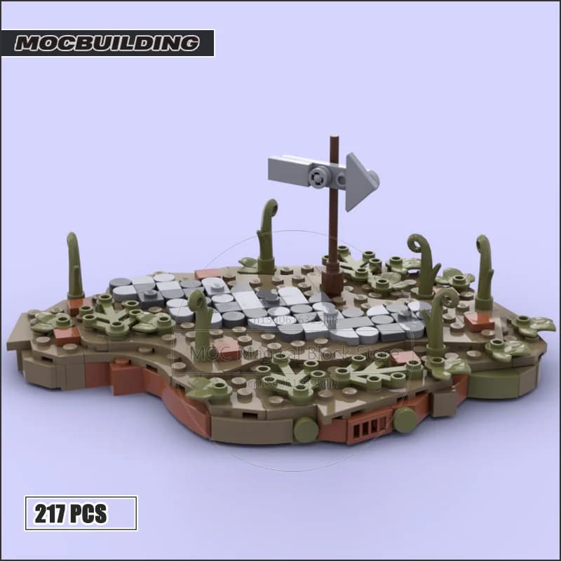 Décennie s de Construction MOC de Chemin Médiéval, Base de Diorama, Briques de Technologie d'Archite