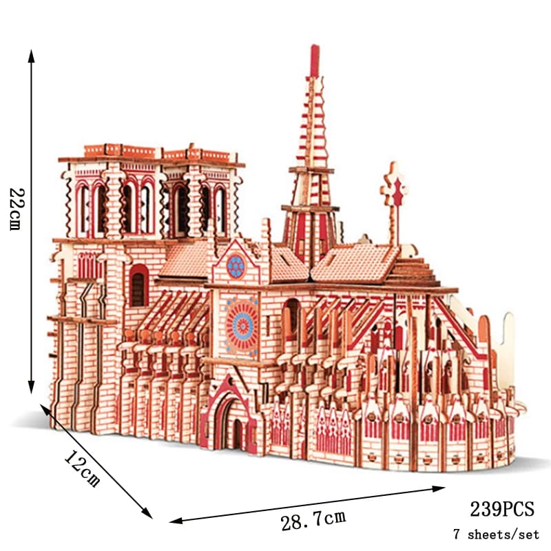 Puzzle 3D en Bois de la Célèbre Église de Petersburg, Modèle de Construction de la Cathédrale du Chr