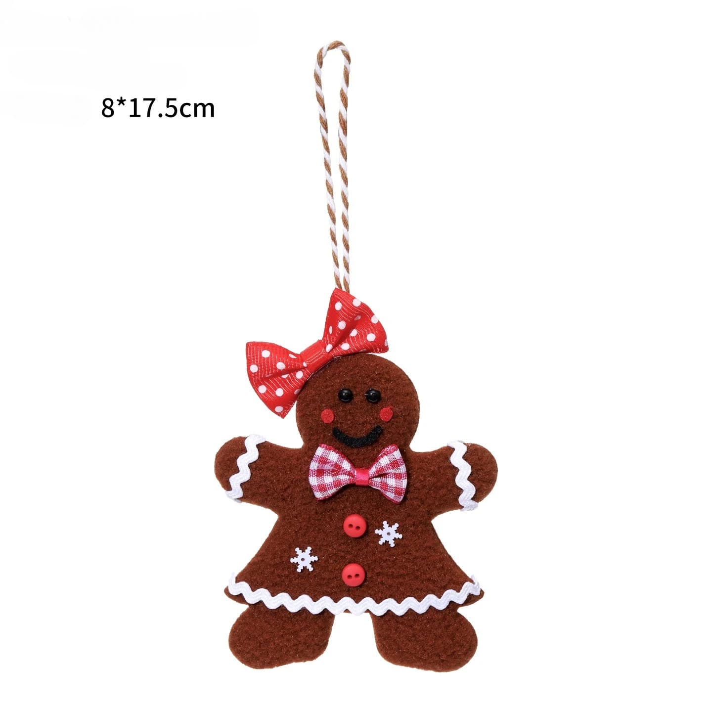 Ornement de noël amusant en pain d'épice pour homme, tissu en feutre, décoration suspendue pour arbr