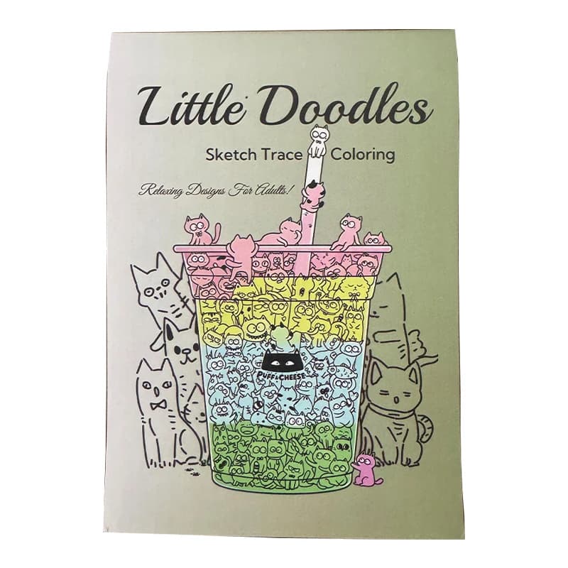 Carnet de traçage A5 Kawaii pour dessin au trait, anti-stress, pour le bureau et les loisirs, bloc d