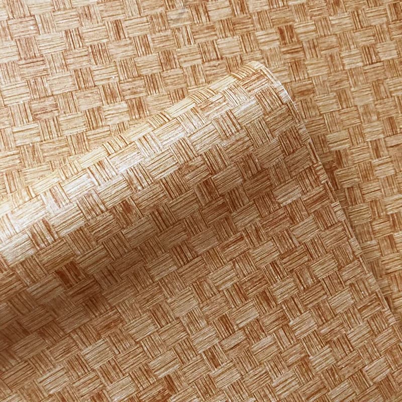 Papier peint auto-adhésif à motif de tapis de bambou de Style chinois, papier peint en PVC tissé Imi