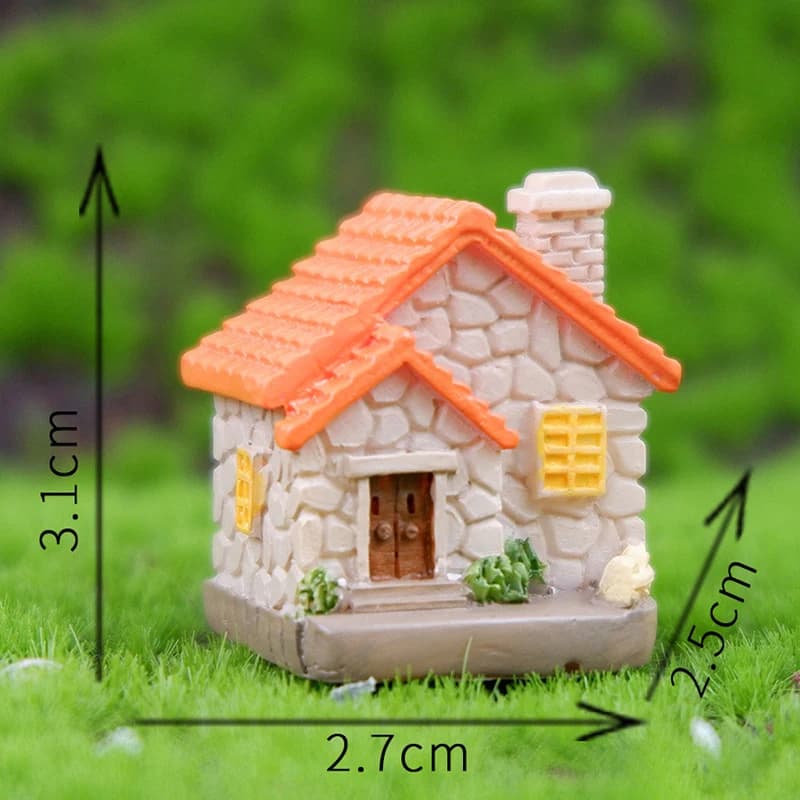 Décoration en résine, Ornement miniature, Maison de fée, Villa miniature, Paysage miniature, Bonsaï,