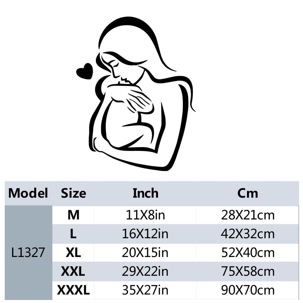 Décalcomanie d'art mural pour bébé et mère, décor de chambre d'enfant, autocollant d'amour familial,