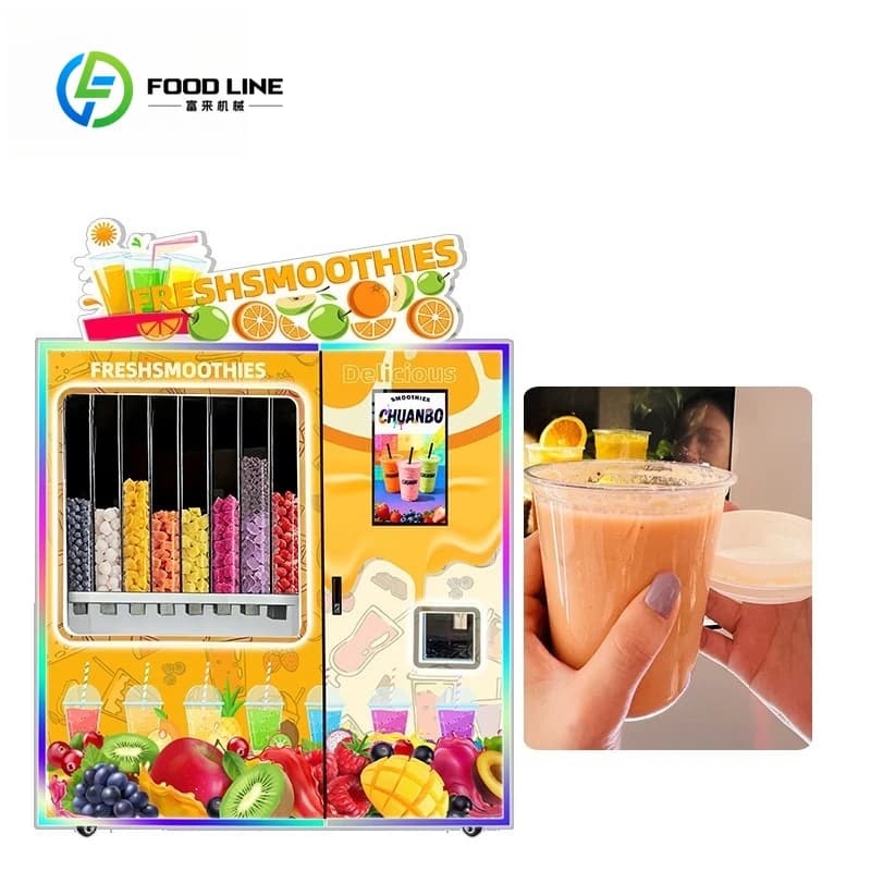 Fabrication de distributeurs automatiques de smoothies DIY avec design d'autocollants personnalisés,