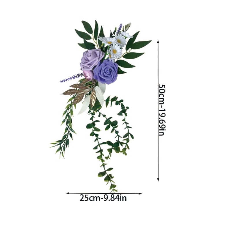 Fleurs Artificielles pour Décor de Couronne de Mariage, Carte de Bienvenue, Coin de Signe, Accessoir