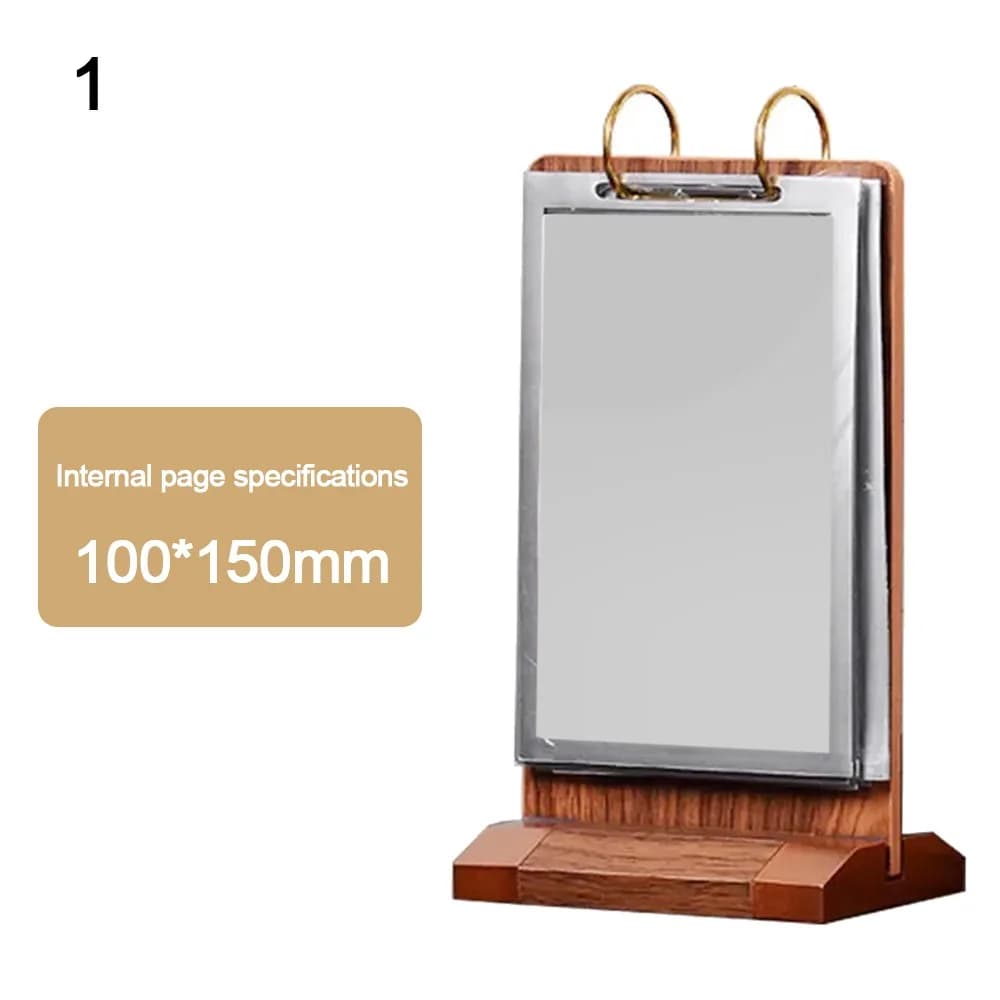 Présentoir de bureau en bois a4/A5/A6, classeur de Menu de visibilité double face, panneau publicita