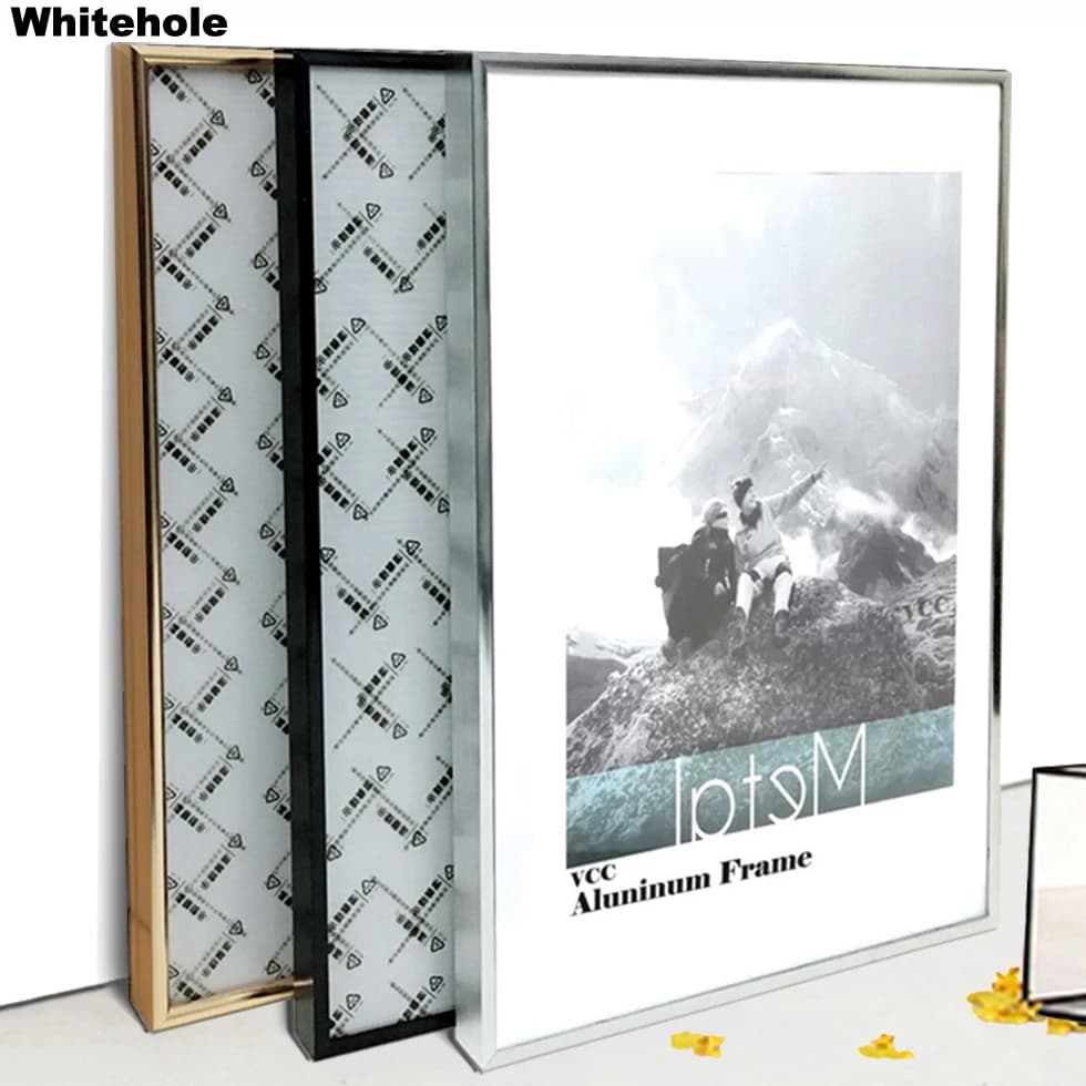 Cadre Photo en Métal pour Affiche Murale, Cadres Classiques en Aluminium pour Exposition Murale, A3 A4 30x40, Certificat