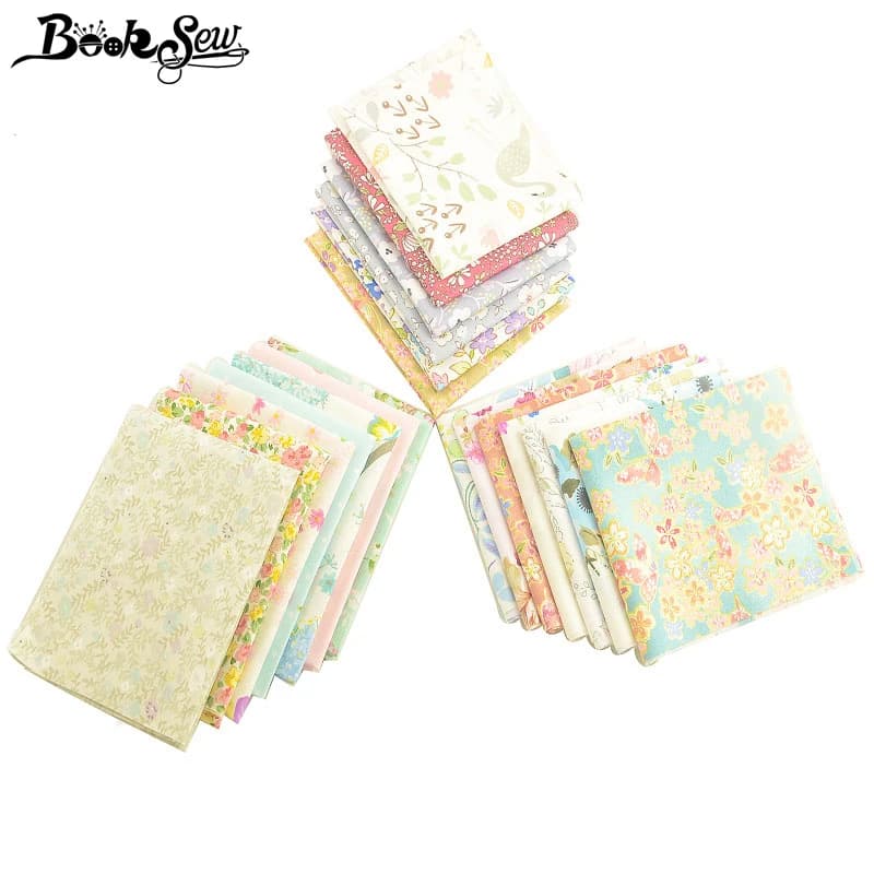 Booksew-Tissu 100% coton à motif de fleurs, 20x50cm/pièce, Telas Algodon, Patchwork, couture, coussin, Quits T, DIY, textile de maison, grill