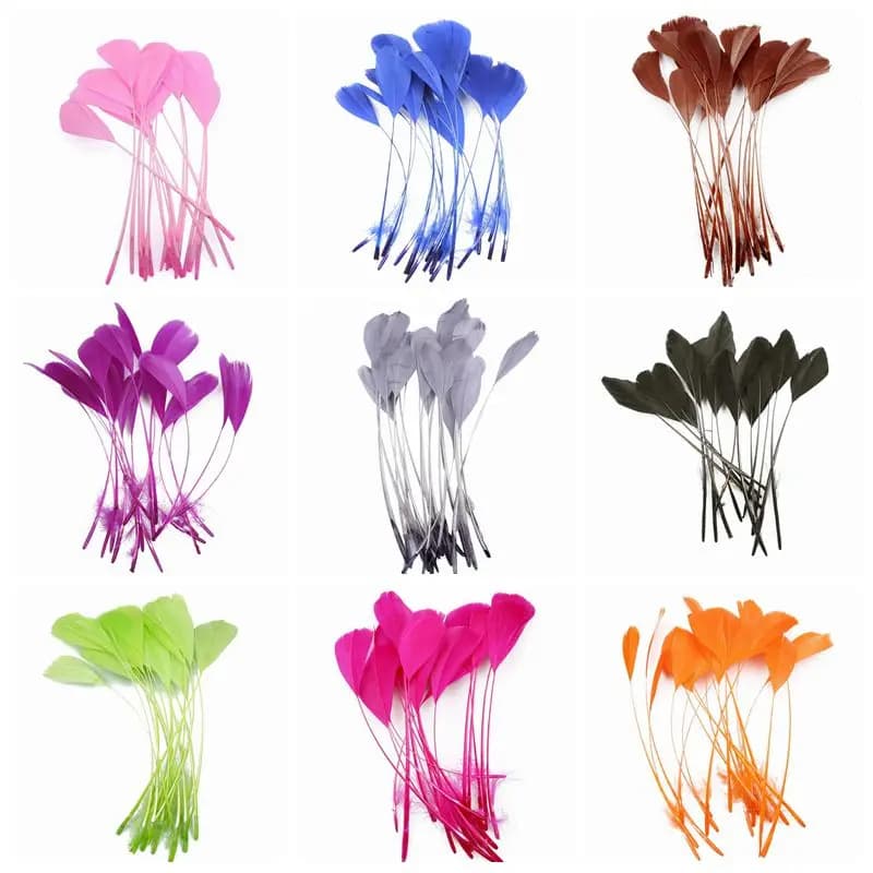 Magnifiques plumes d'oie pour l'artisanat, accessoires décoratifs pour bijoux, plumes naturelles exécutives, 5-7 ", 13-18cm