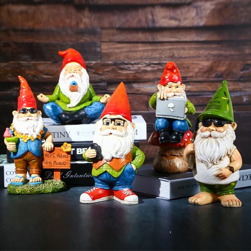 Statue de Gnome de jardin en résine