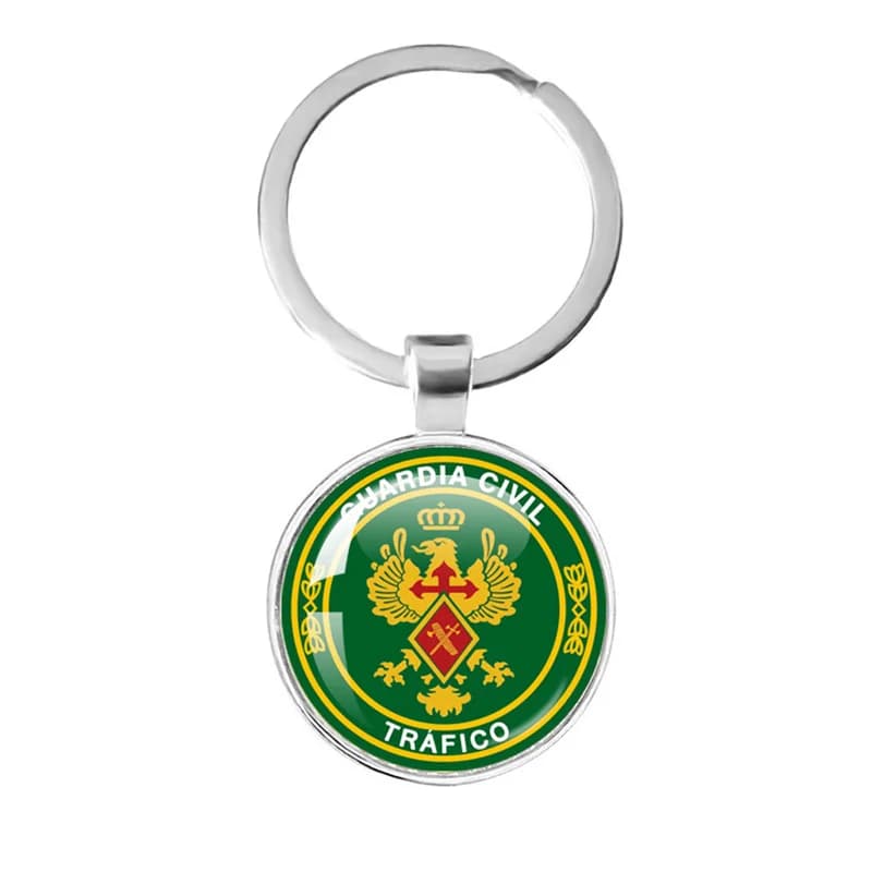 Porte-clés rond de garde civile espagnole