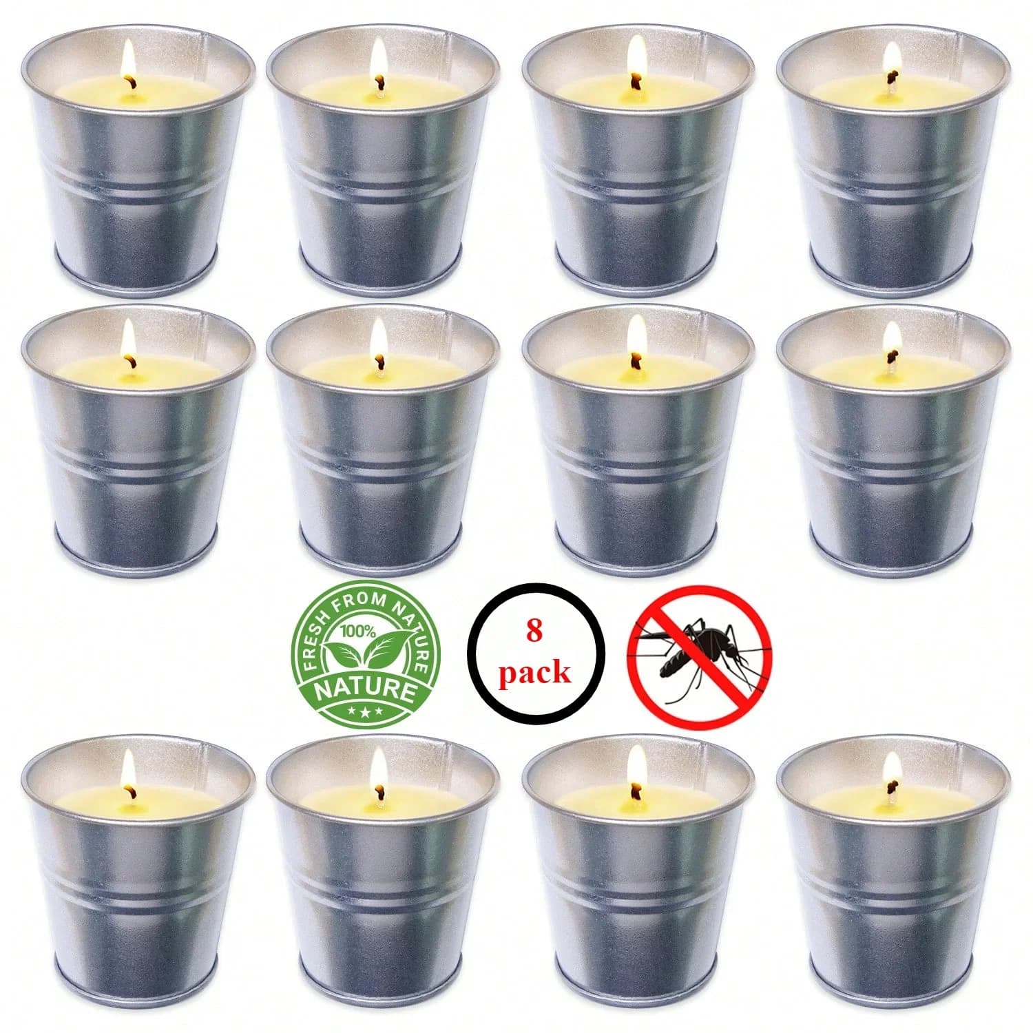 Bougie de cire de soja répulsive de moustiques efficace