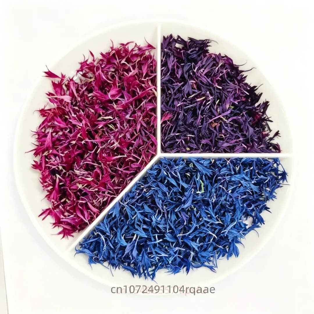 Pétales de fleurs séchées de bleuet naturelles de qualité supérieure, rose, encre, bleu, 3 couleurs, pour la décoration de pâtisserie, la décoration de mariage, le pot-pourri et la décoration intérieu