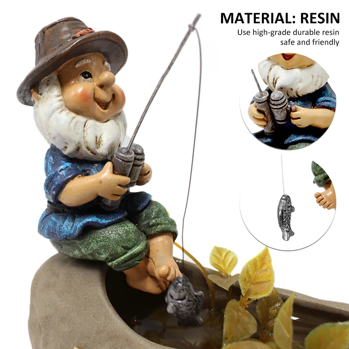 Mini Statue de Nain de Jardin Amusant, Pêche, Elfe Nain, Figurine Auckland, Porche Avant, Ornements Extérieurs, Décoration de Maison, Art Moderne, Bricolage