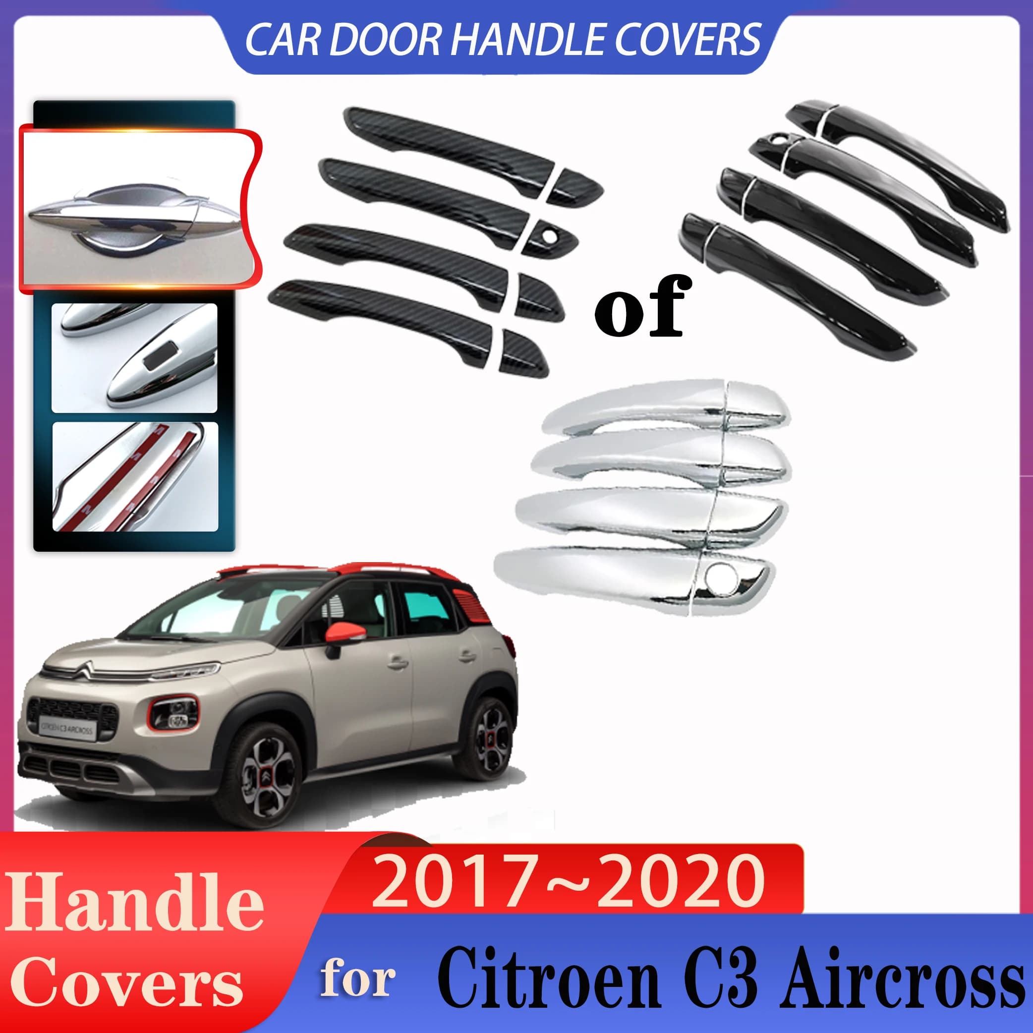 Couverture de porte de voiture antirouille pour cristaux en C3 Aircross