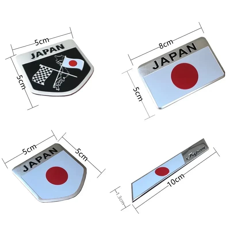 Emblème de bouclier de drapeau japonais