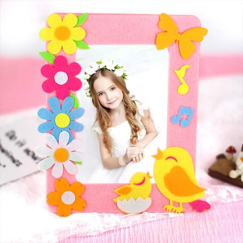Cadre Photo 3D Non Tissé pour Enfant, Autocollants, Matériel Fait à la Main, Artisanat GT, Art pour Fille et Garçon