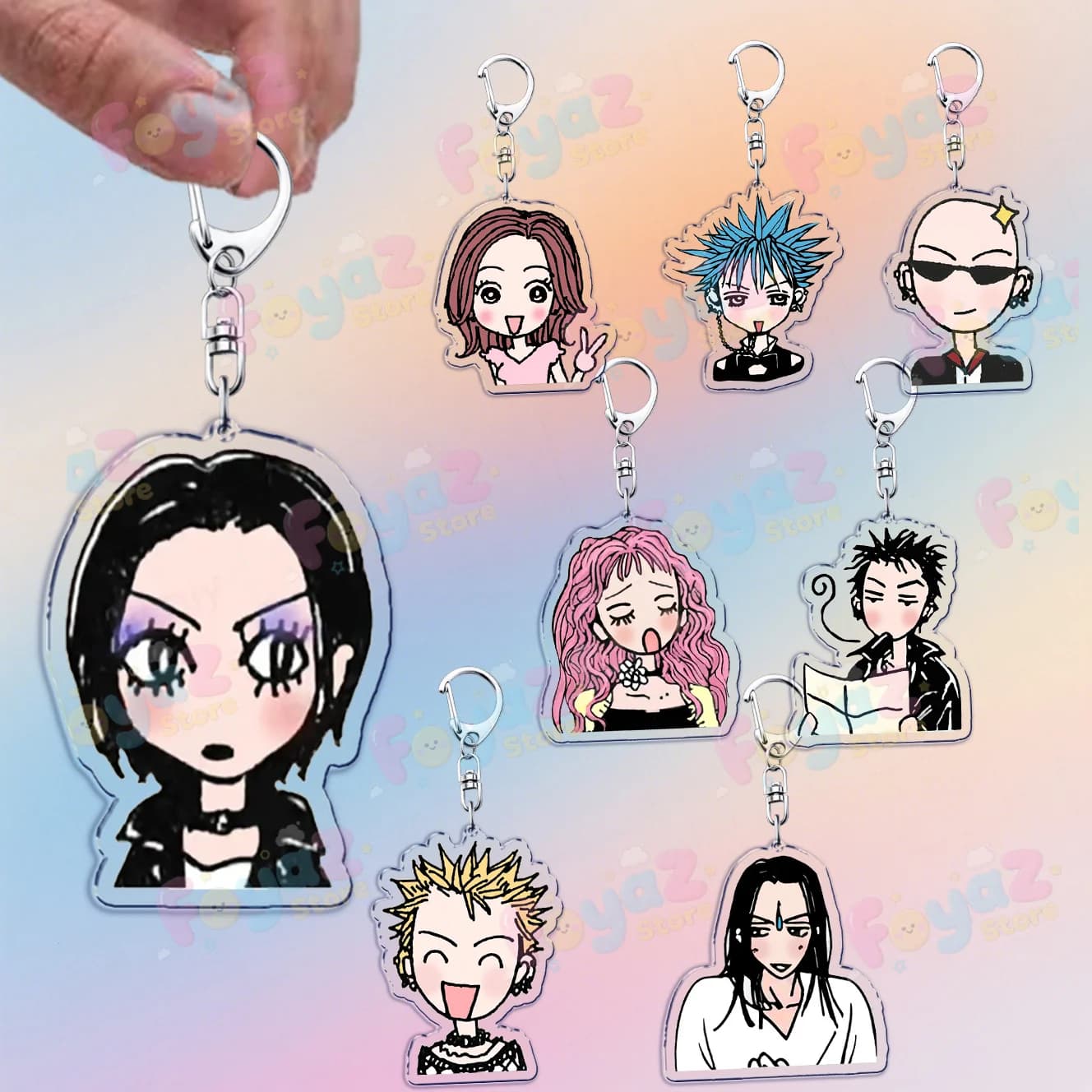 Porte-clés mignon Anime Nana pour sac d'accessoires