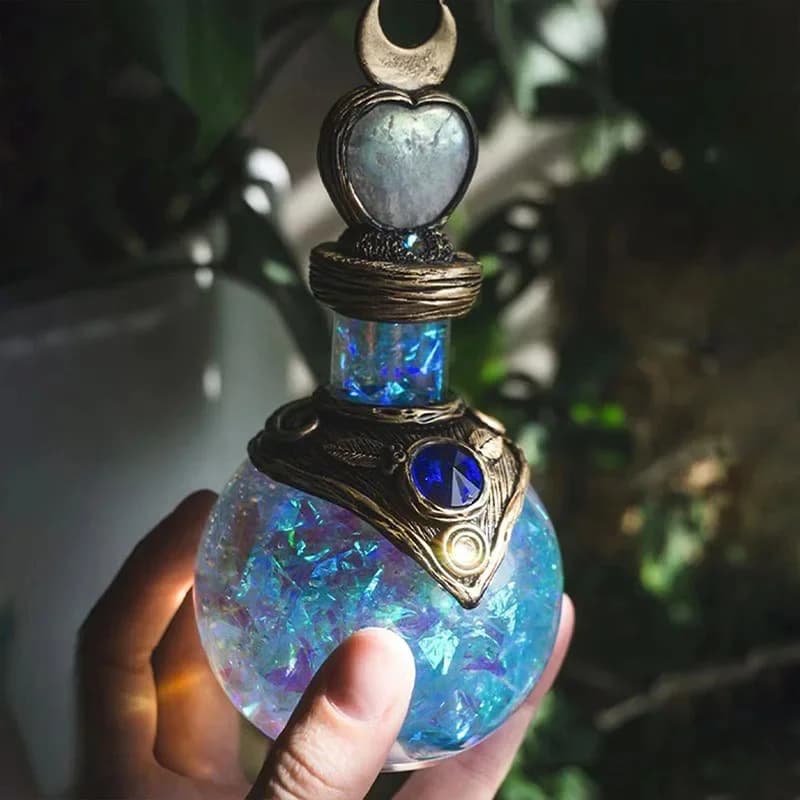 Bouteille de potion magique décorative en résine