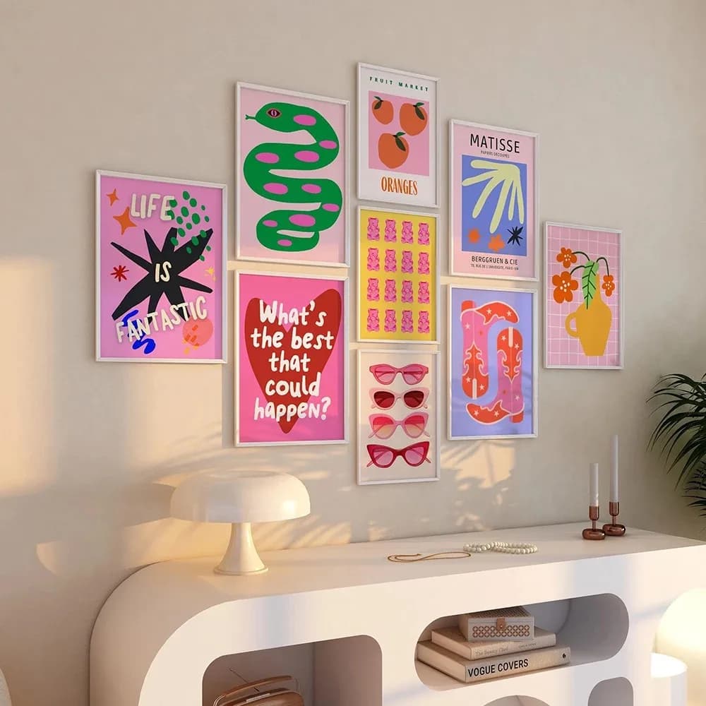 Ensemble d'affiches maximales à la mode