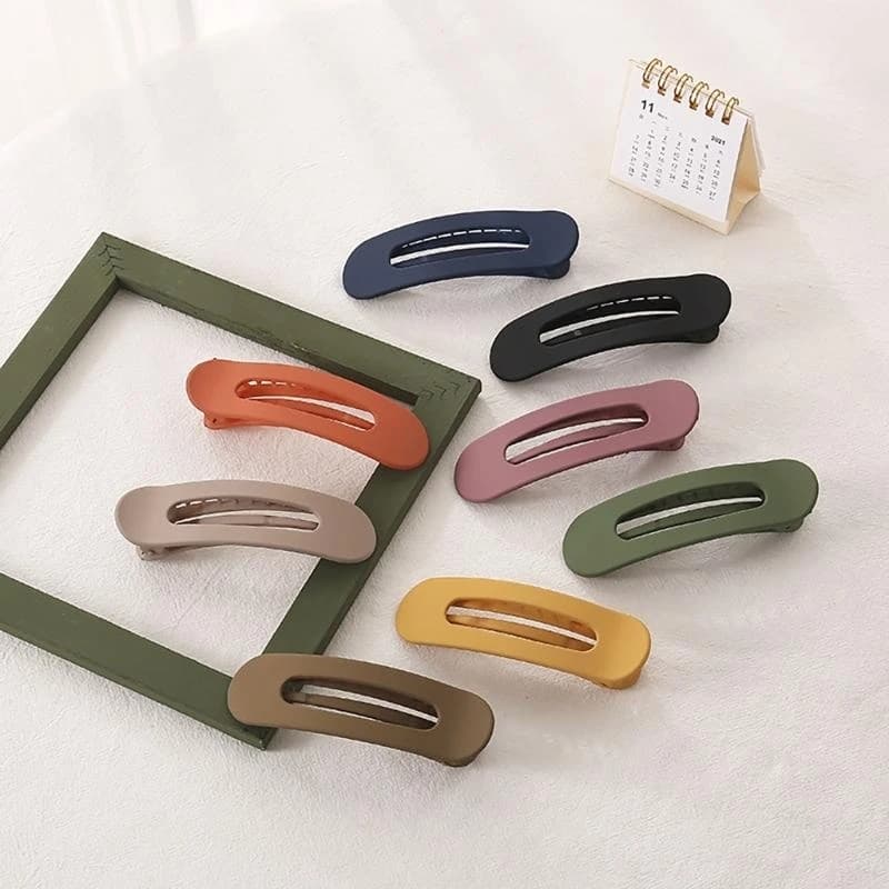 D0UB Flat Hair Barrettes Grosted Couleur Side frange Clip