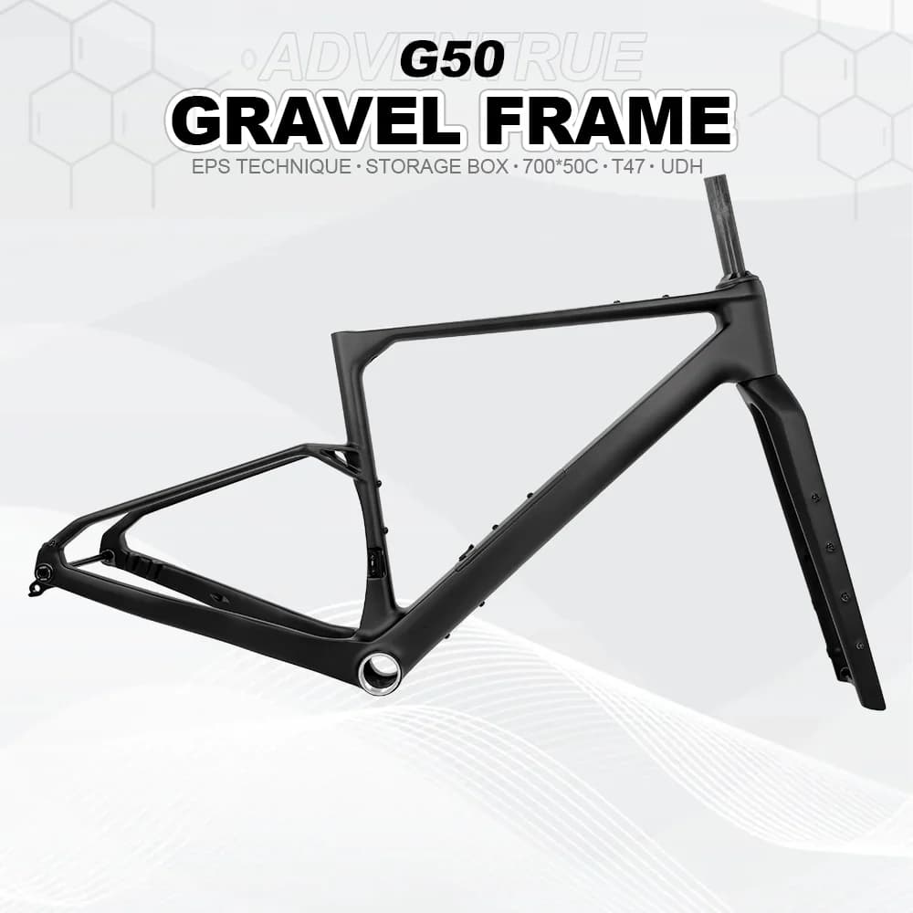 Cadre de vélo en gravier de carbone G50 2026 700C * 50C UDH