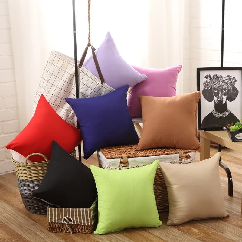 Housse de coussin couleur bonbon