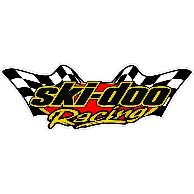 Ski-Doo-skidoo- Une paire d'autocollants en forme d'abeille, laminés, personnalisables dans toutes les tailles d'autocollants - Sans fond