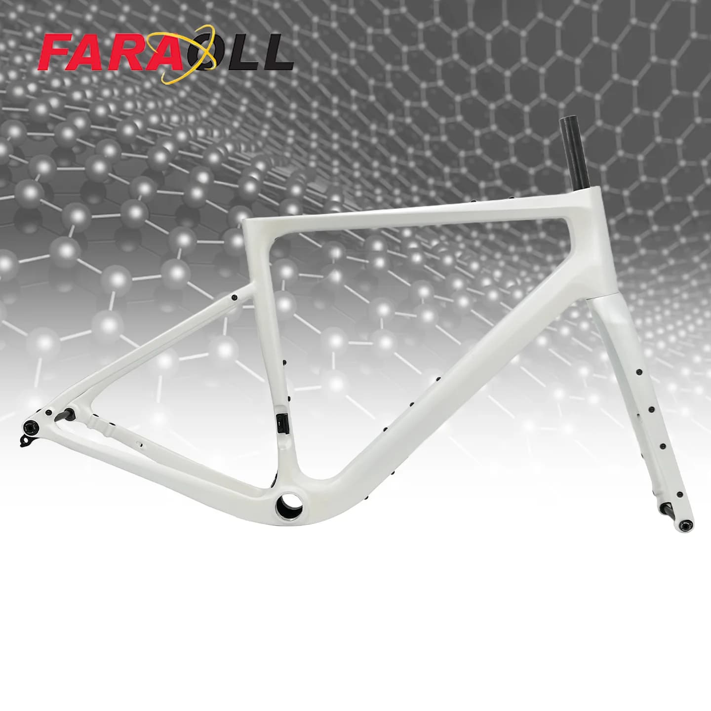 Cadre de vélo de gravier FARAOLL G40 Carbon Adventure avec support UDH
