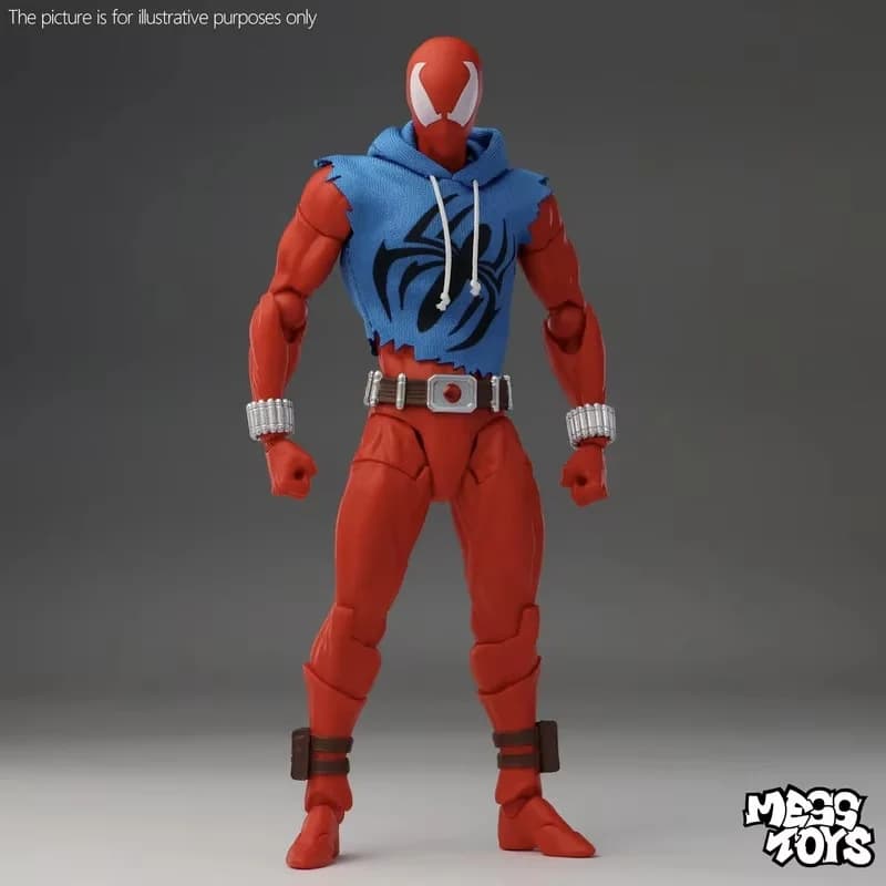 Figurine articulée Spider-Man Scarlet Hero, tenue bleue, neuve, modèle de collection pour adultes.