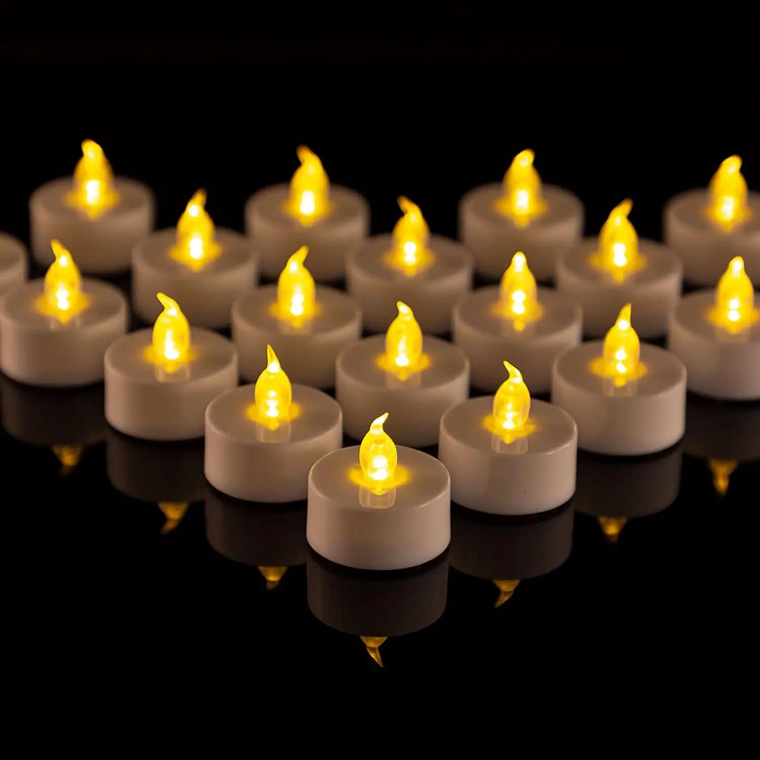 Bougies LED 48/24/12 paquets bougies à piles bougies lumières pour créer un ambiance chaleureuse naturellement scintillante lumineuse