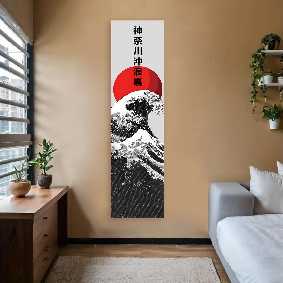 Décoration murale japonaise des vagues de l'océan
