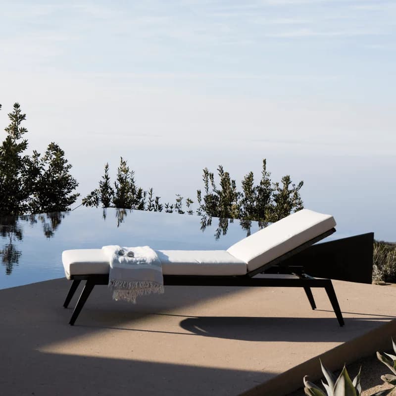 Mobilier d'extérieur Design moderne en aluminium avec corde tissée Chaise avec coussin