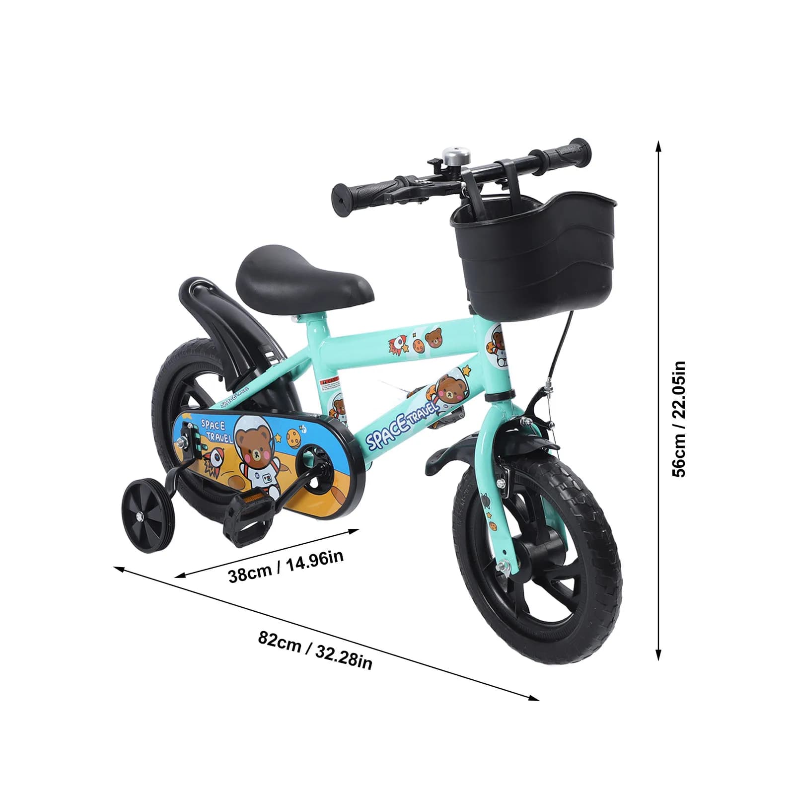 Vélo pour enfants de 12 pouces, équitation Stable, cadre en acier à haute teneur en carbone, vélo pour bébé avec roues d'entraînement pour enfants de 2 à 6 ans