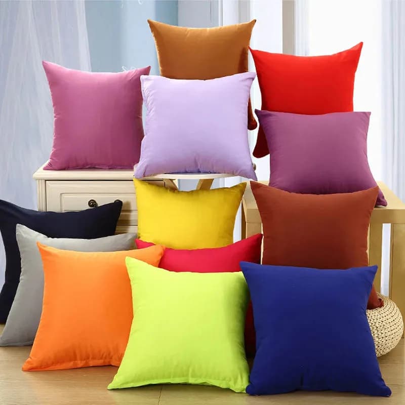 Housse de coussin couleur bonbon