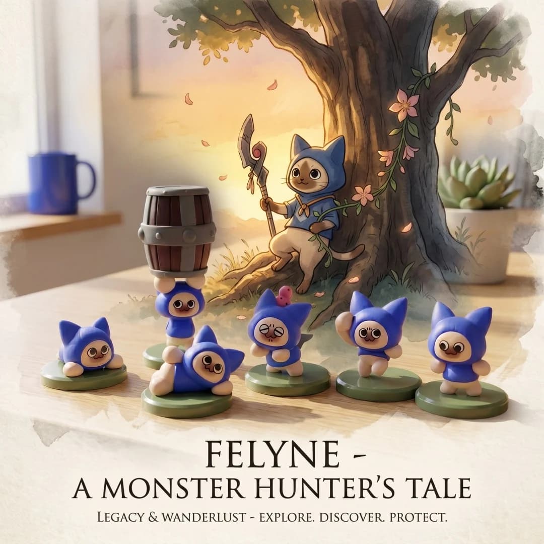 Figurine d'action Kawaii Monster Hunter Kit T Palico de 2,46 pouces, peluche chat Felyne, figurine d'anime, modèle de collection, jouet de bureau, cadeau