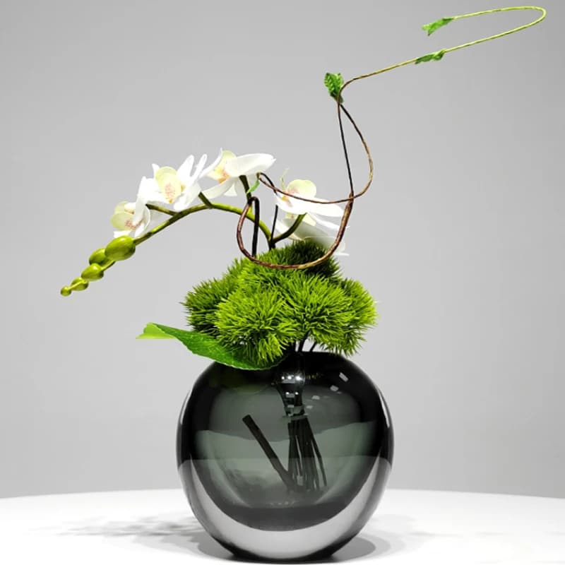 Vase à fleurs glacé Chic avec Design de gouttelettes, pour décoration de salon et de Table à manger, ornement de Table de luxe