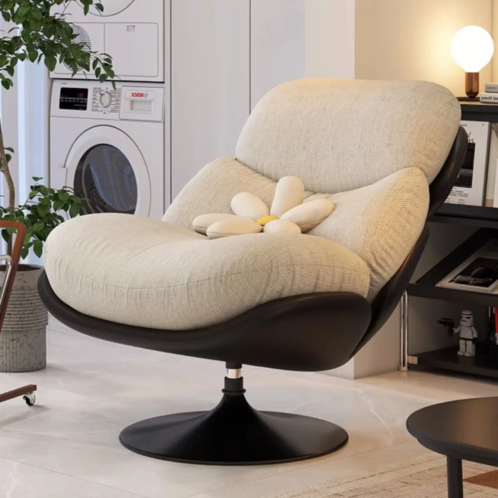 Fauteuil inclinable de luxe moderne, chaise de bureau élégante pour balcon, mobilier de salon tendance, design élégant et confortable