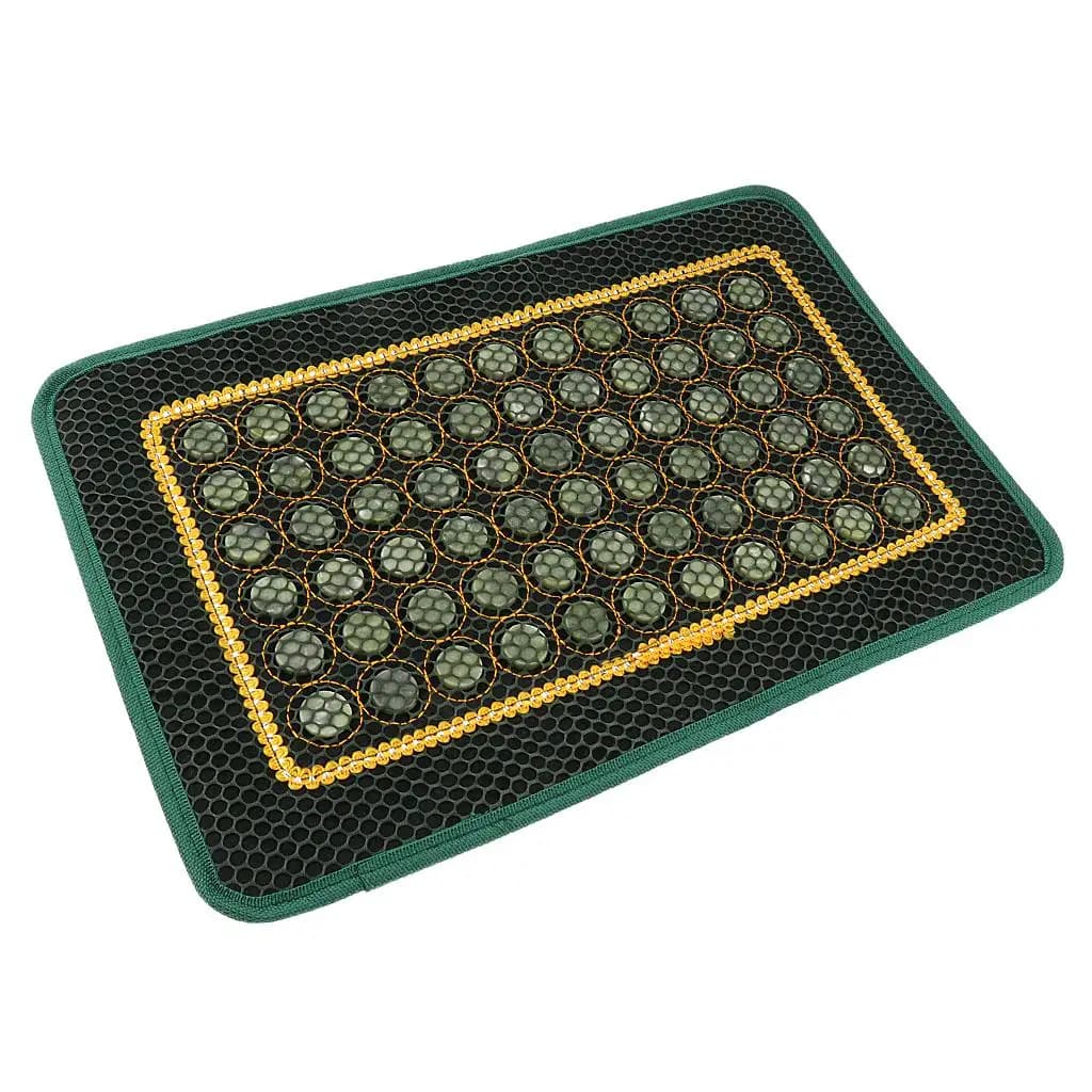 Housse de coussin de massage en jade, coussin décoratif en pierre de jade naturelle pour la méditation et l'amélioration du sommeil