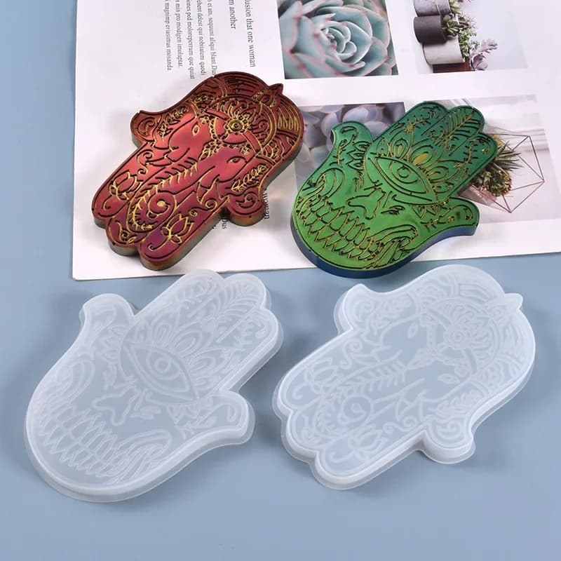 Moule à bougie en Silicone, bricolage, mains de savon de Fatima, moule en résine époxy en forme de main, outil de fabrication de bougies
