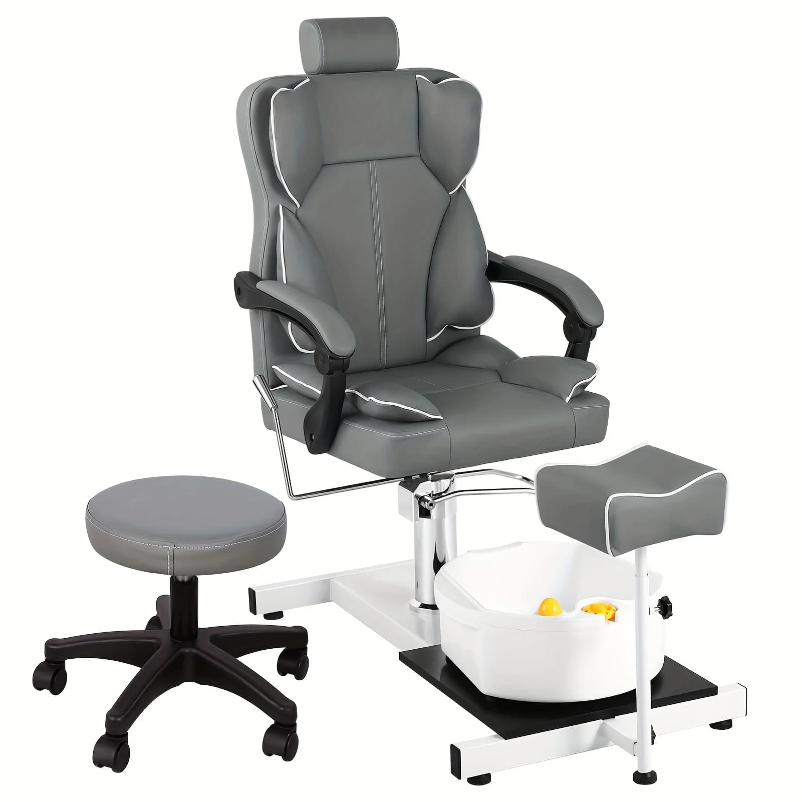 Chaise de pédicure de Salon commercial avec bassin de bain de pieds, canapé de SPA de Salon de manucure, levage hydraulique et 360 °   Meubles de beauté rotatifs