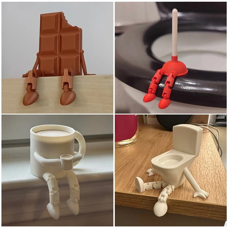 Sculptures de chocolat imprimées en 3D avec articulations mobiles