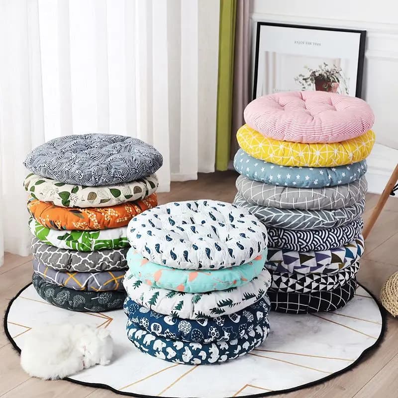 Coussin Rond Épais Anti-Irritation pour Bureau, Tabouret, Table à Manger, Automne et Hiver
