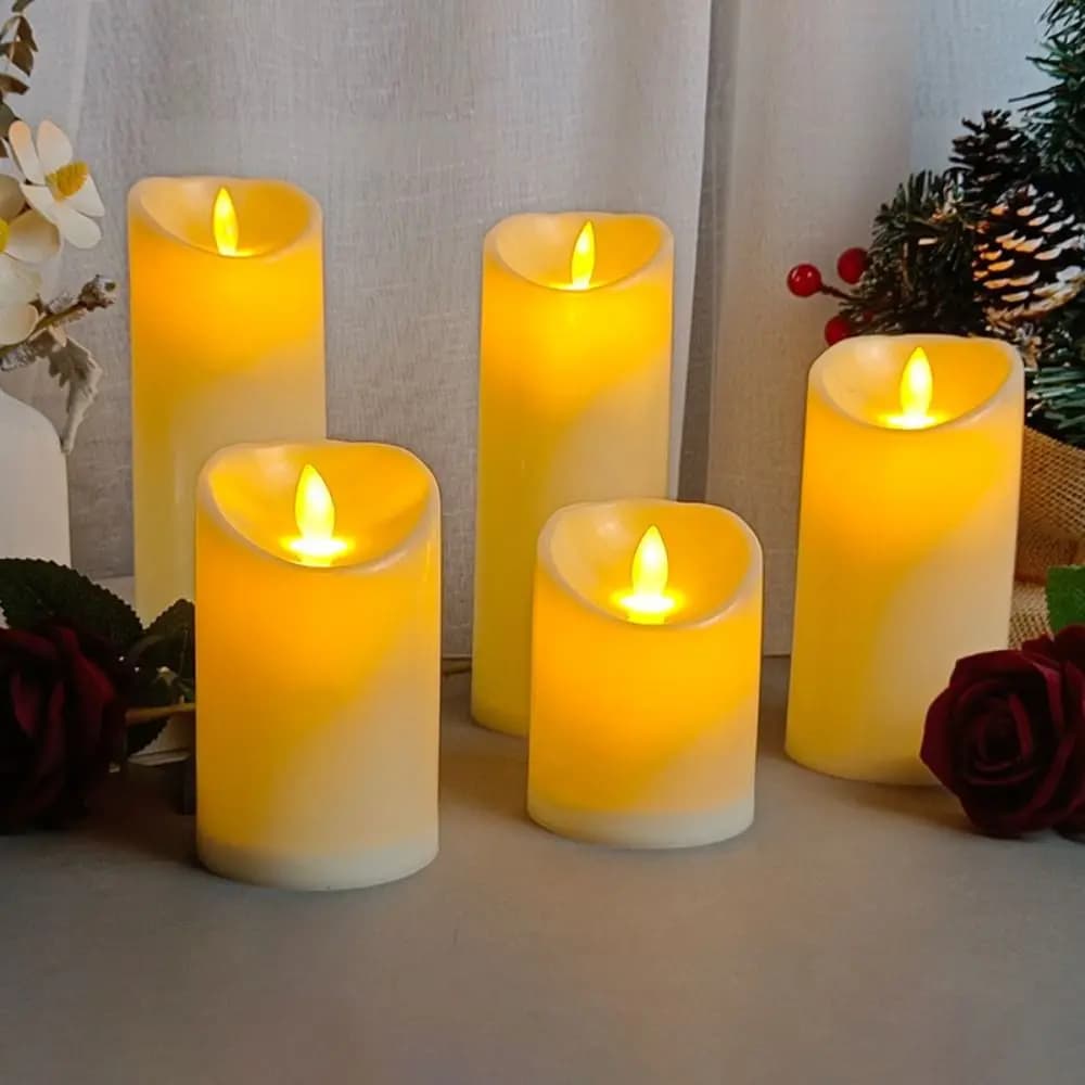 Bougie électronique à LED avec éclairage oscillant