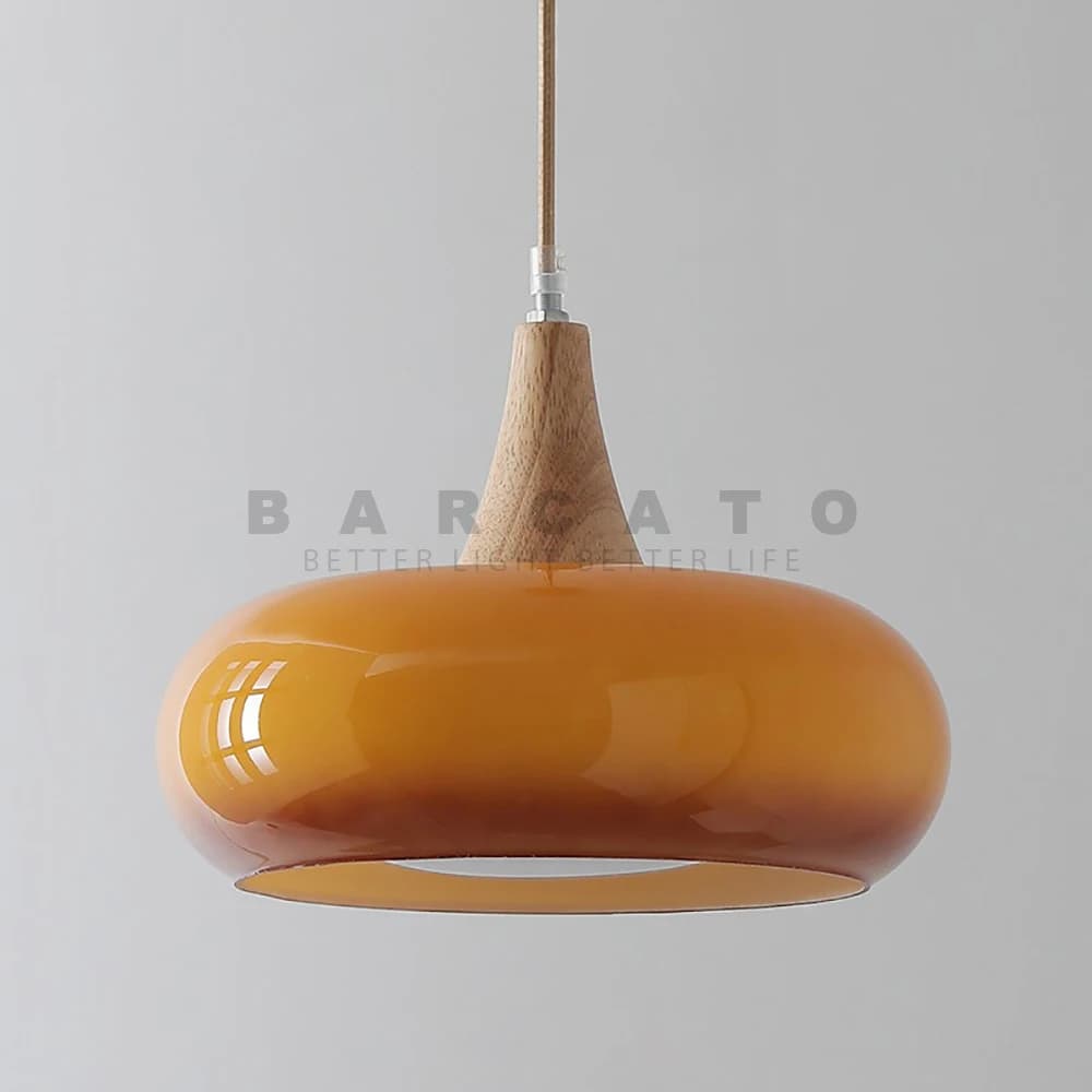 Italie Danemark Lustre Orange Moyen Rétro Décoration Moderne Plafonnier Restaurant Étude Café Table Basse Bar Lampe Suspendue
