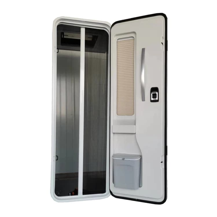 Porte de camping-car de style européen populaire en aluminium, 600*1810mm 620*1920mm, avec moustiquaire